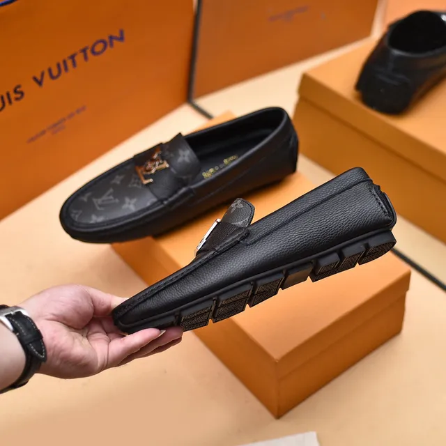 Louis Vuitton Monogram Leather LV Buckle Loafers 7