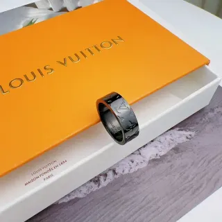 Louis Vuitton 米诺格姆 黑色涂层金属戒指