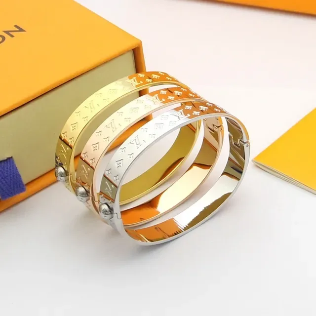 Louis Vuitton Monogram World Engraved Cuff Bracelets 3