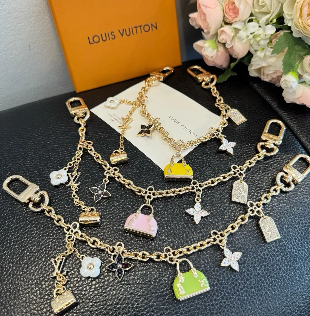 Louis Vuitton Monogram World Tour Multi-Charm Gold-Tone Bracelet 9