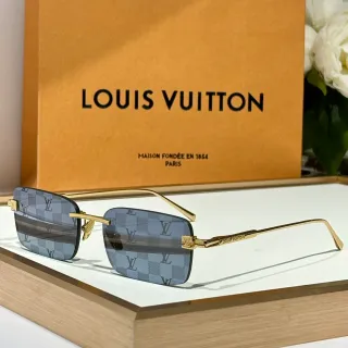 Louis Vuitton मोनोग्राम्ड लेंस आयताकार रिमलेस सनग्लास