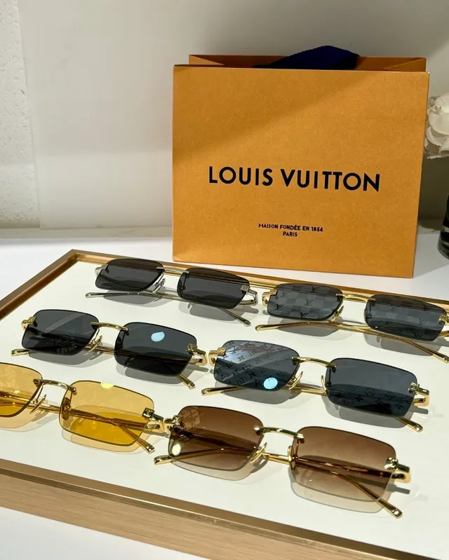 Louis Vuitton Monogrammed Lens Rectangular Rimless Sunglasses 4