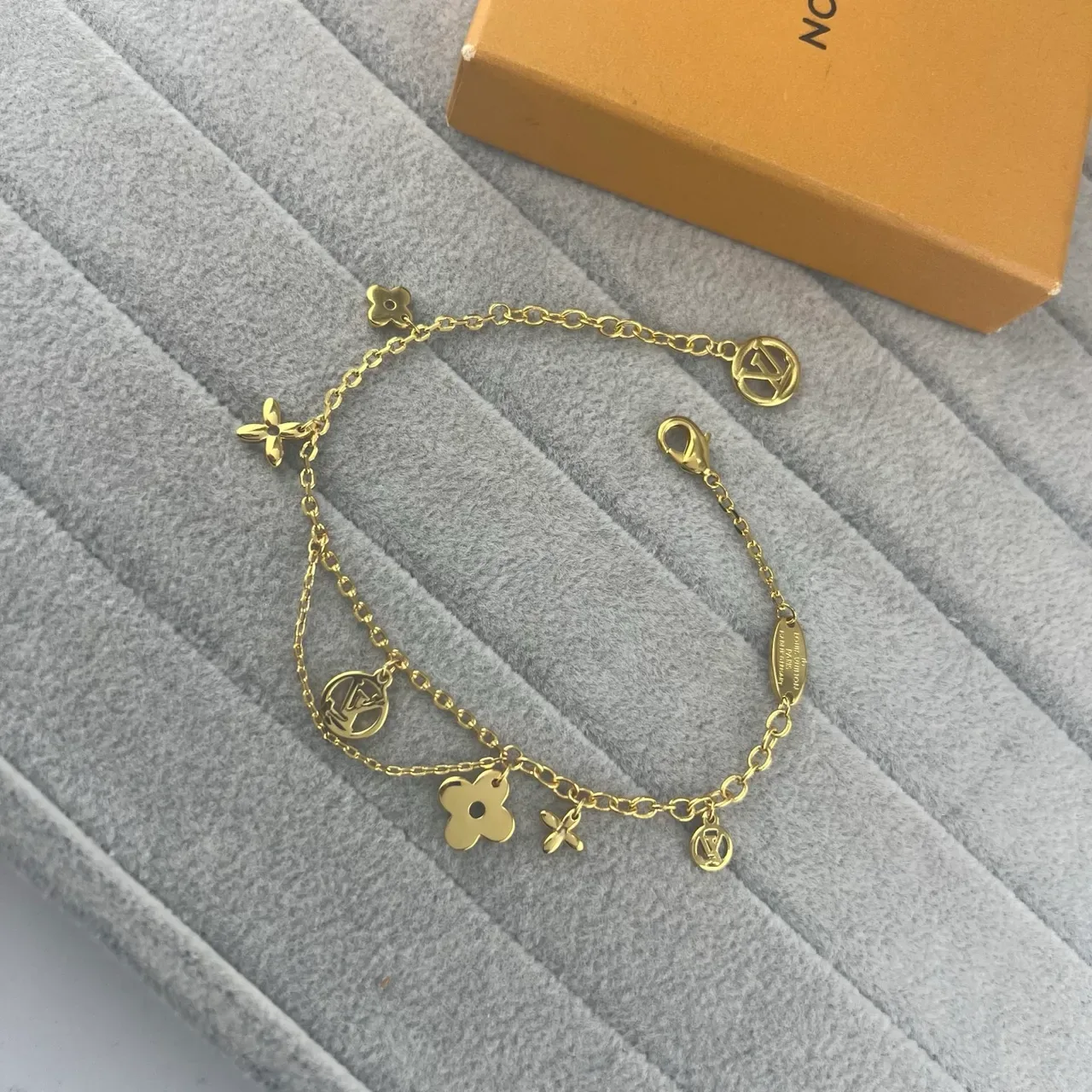 Louis Vuitton Multi-Charm Floral and Monogram Bracelet 4