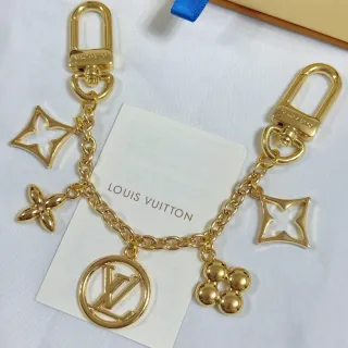 Louis Vuitton Multi Charm Gold-Tone Chain Keychain Bracelet