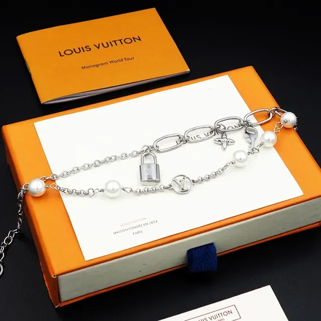 Louis Vuitton Multi-Charm Pearl and Monogram Silver Bracelet 2