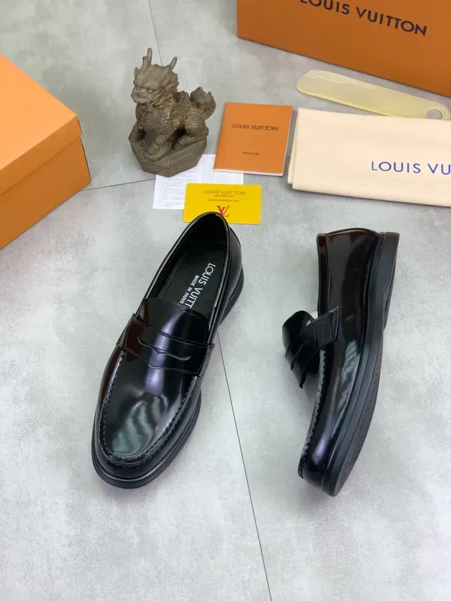 Louis Vuitton Penny Loafer Black Patent Leather Loafers 5