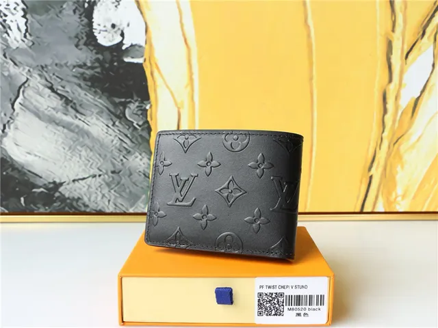 Louis Vuitton PF Twist Chep V Stuno Black Short Wallet 9