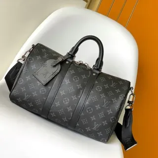 Louis Vuitton Pillow काला ग्रे Monogram Canvas सिलिंड्रिकल Boston Bag