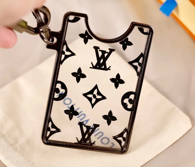 Louis Vuitton Portfolio Transparent White Acrylic Monogram Print Phone Accessory 2
