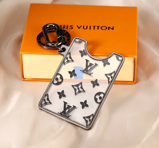 Louis Vuitton Portfolio Transparent White Acrylic Monogram Print Phone Accessory 8