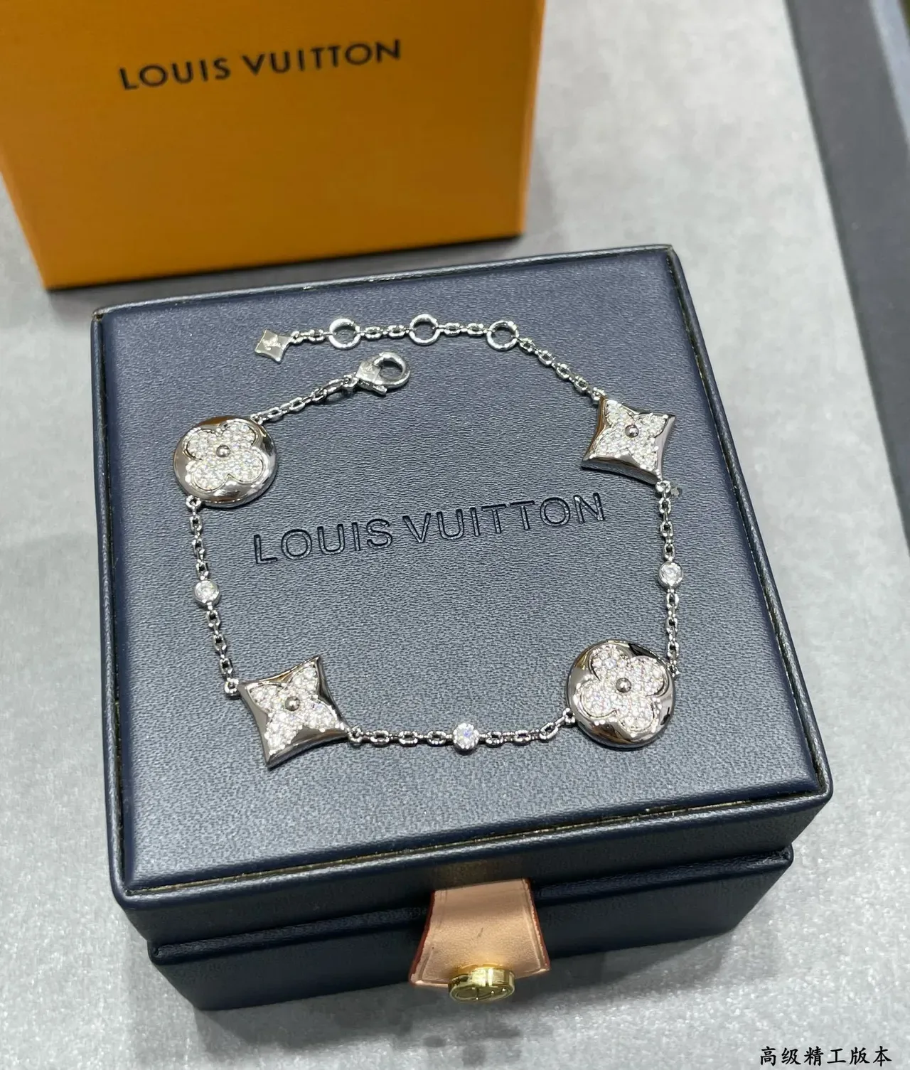 Louis Vuitton Quatrefoil Pavé Flower Bracelet 4