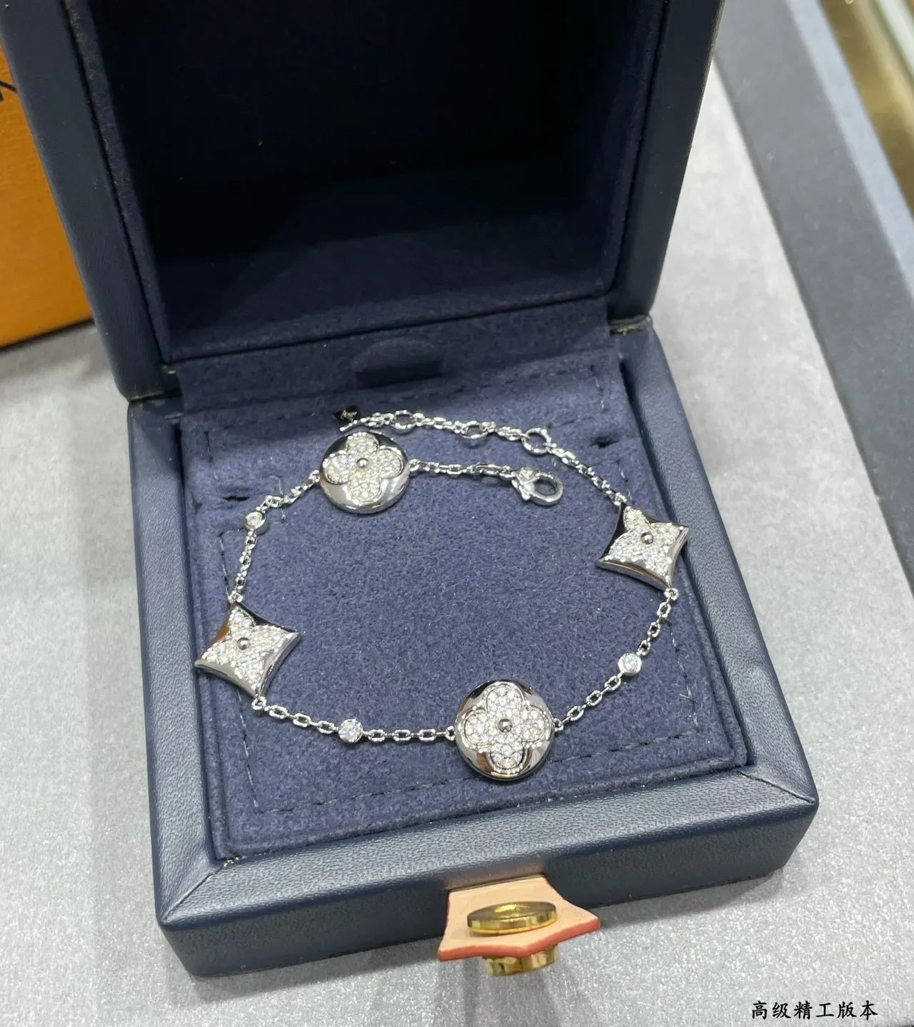 Louis Vuitton Quatrefoil Pavé Flower Bracelet 8