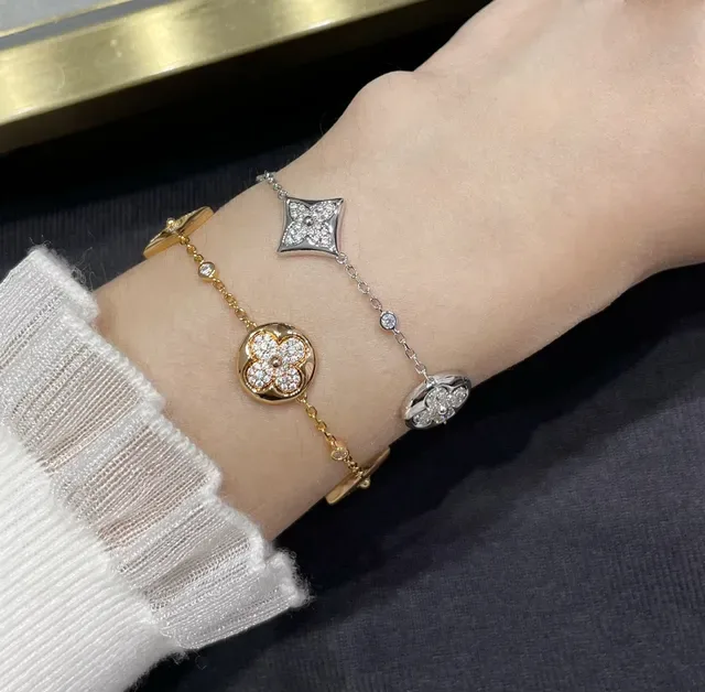Louis Vuitton Quatrefoil Pavé Flower Bracelet 10