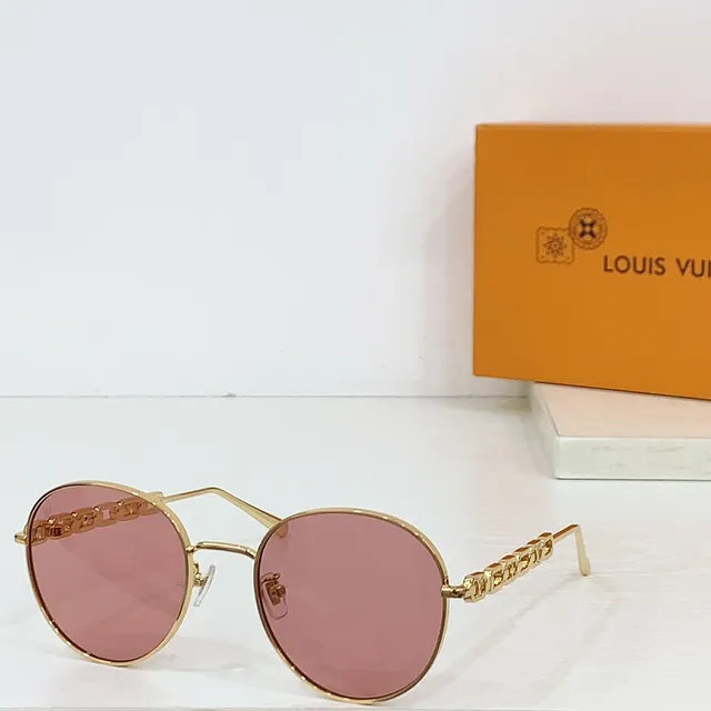 Louis Vuitton Gafas ópticas redondas de metal con cadena en la patilla 4
