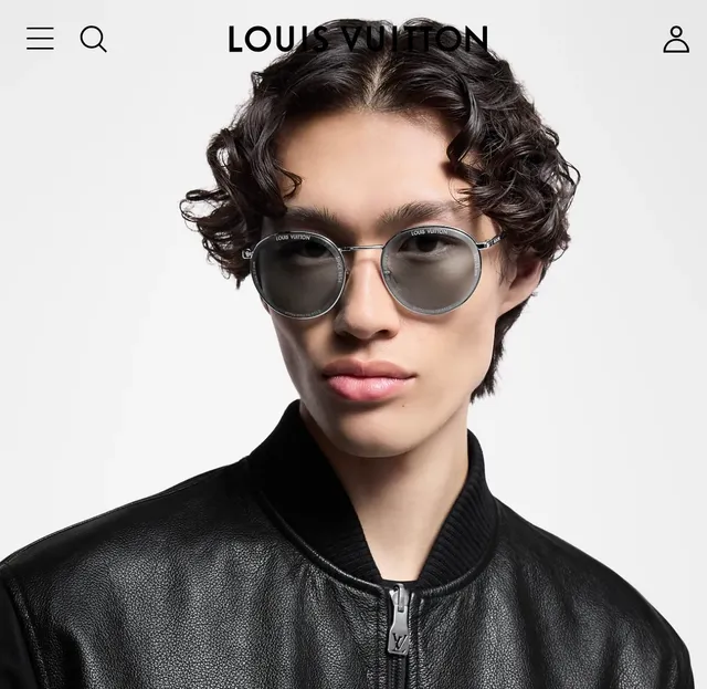 Louis Vuitton óculos de sol redondos de metal tom dourado espelhados âmbar 6