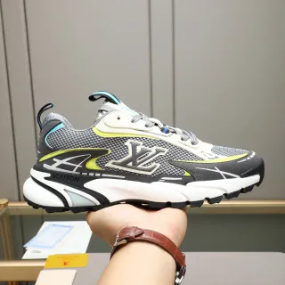 Louis Vuitton Run Away Gray Black Lime Yellow Chunky Sneakers