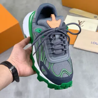 Louis Vuitton Run Away Gray Green Chunky Sneakers