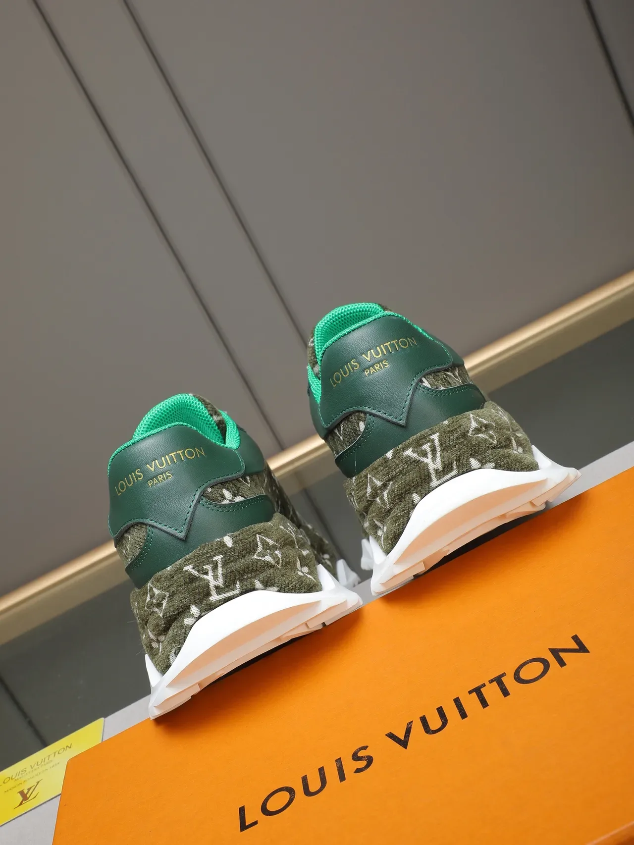 Louis Vuitton Run Away Olive Green Monogram Chunky Sneakers 3