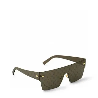 Louis Vuitton Shield Monogram ऑलिव हरा सनग्लासेस