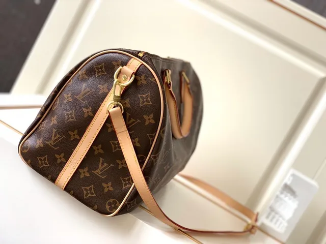 Louis Vuitton Speedy Monogram Canvas বাদামী এবং ট্যান Boston ব্যাগ 3