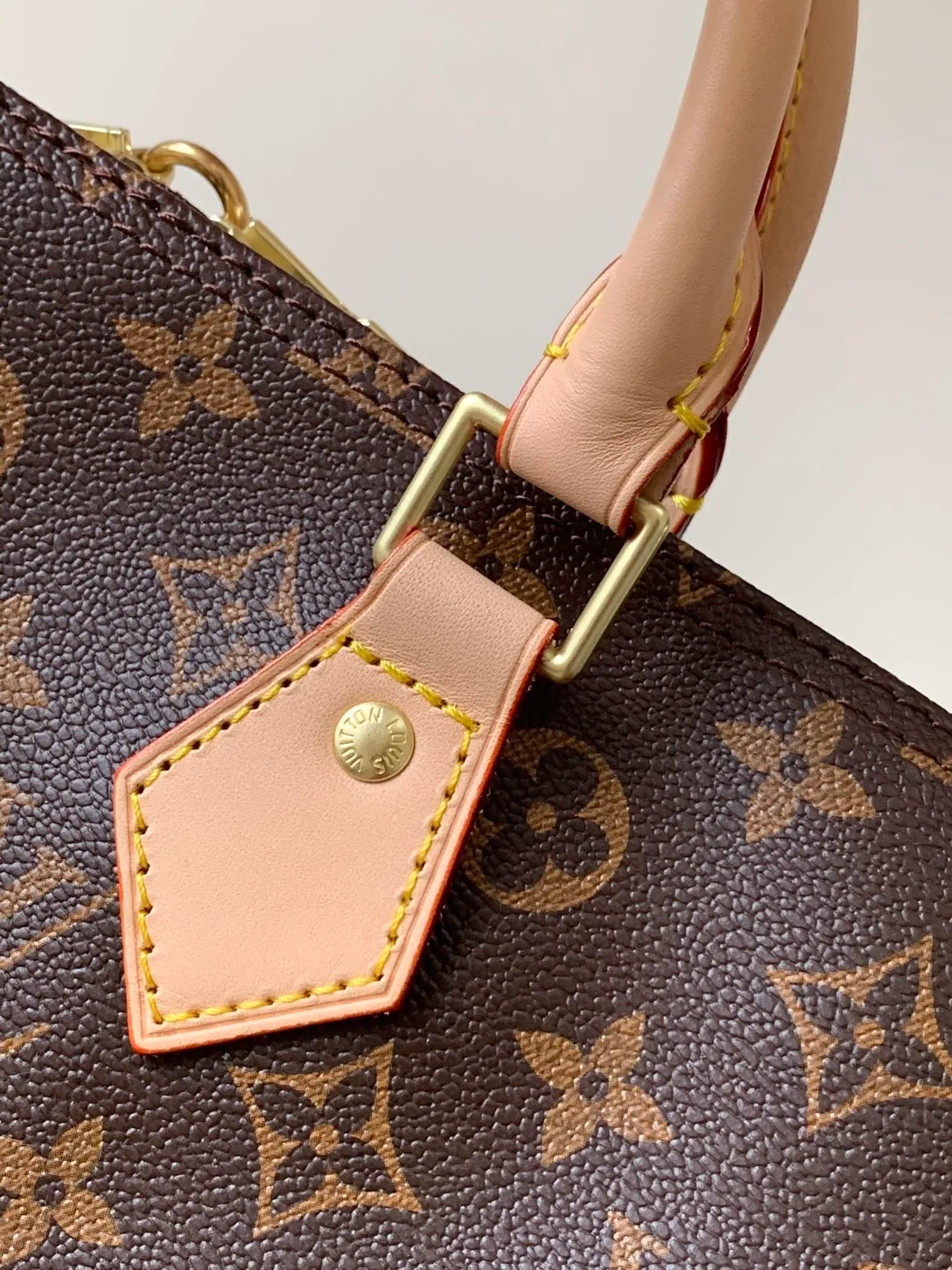 Louis Vuitton Speedy Monogram Canvas বাদামী এবং ট্যান Boston ব্যাগ 4