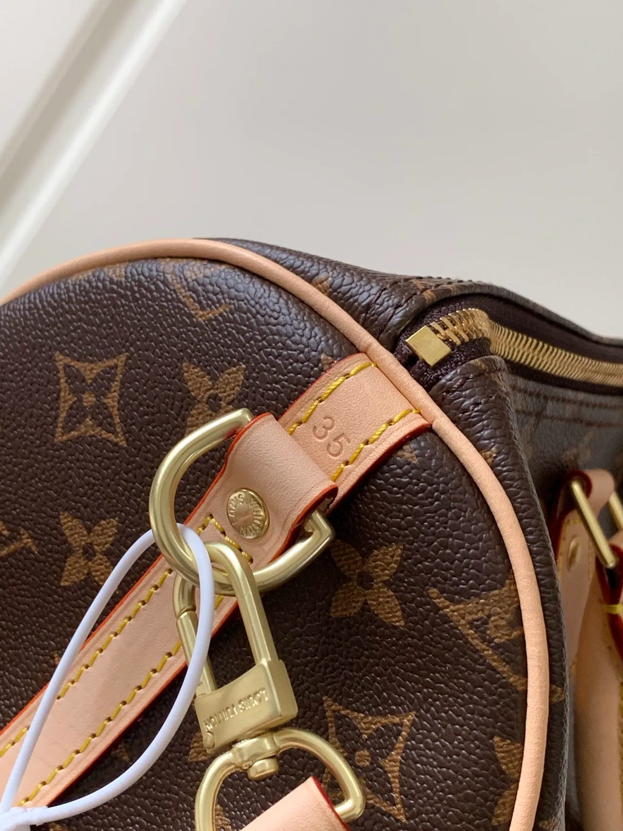 Louis Vuitton Speedy Monogram Canvas বাদামী এবং ট্যান Boston ব্যাগ 5