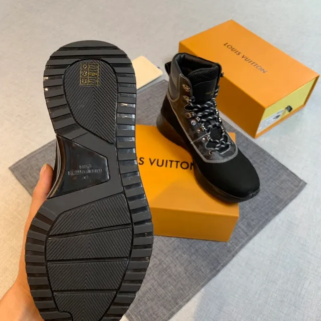 لويس فيتون Trail Boot أحذية المشي السوداء Monogram قماش 5