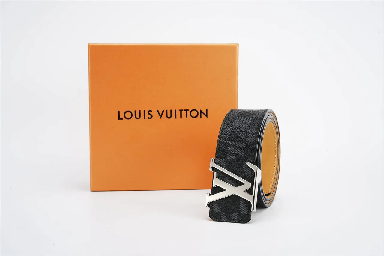 Louis Vuitton Turnlock Belt Damier Graphite Leather Belt 5