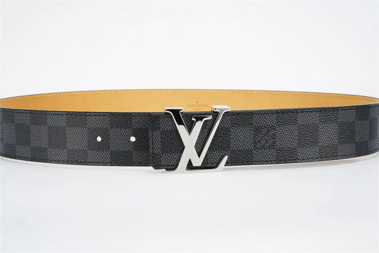 Louis Vuitton Turnlock Belt Damier Graphite Leather Belt 8