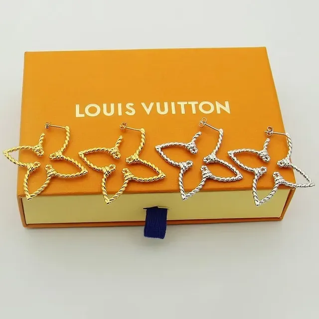 Louis Vuitton 扭绳镂空花卉圆环耳环 7