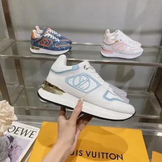 Louis Vuitton Blancos y Azules Low-Top Plataforma Lifestyle Sneakers