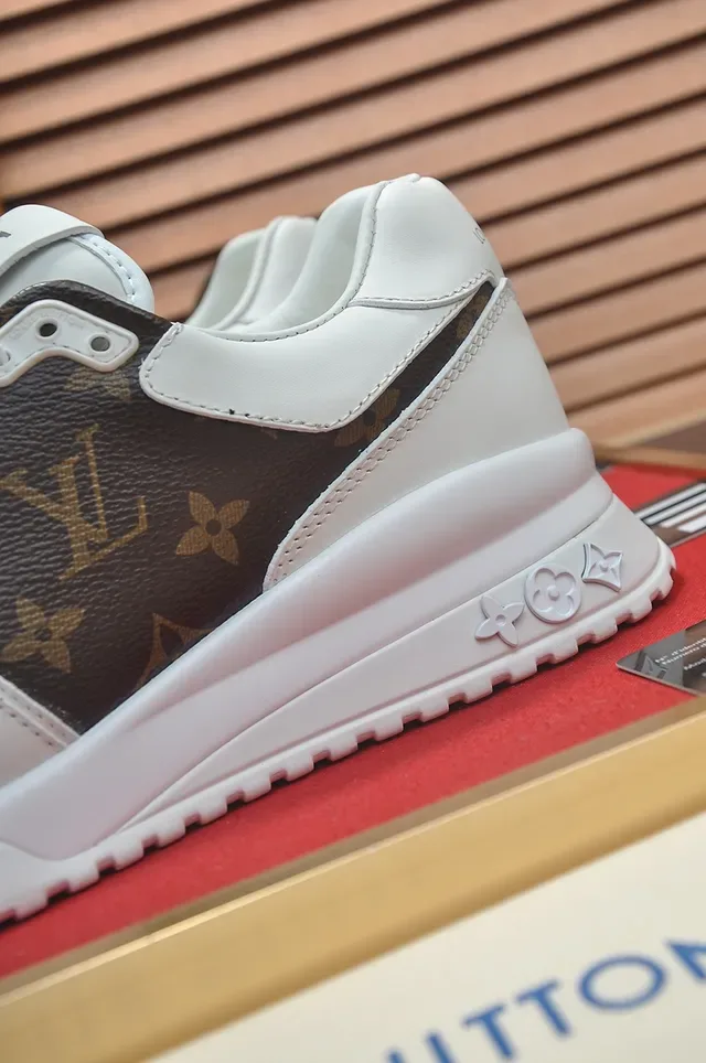 Louis Vuitton White Brown Monogram Canvas Leather Lifestyle Sneakers 2