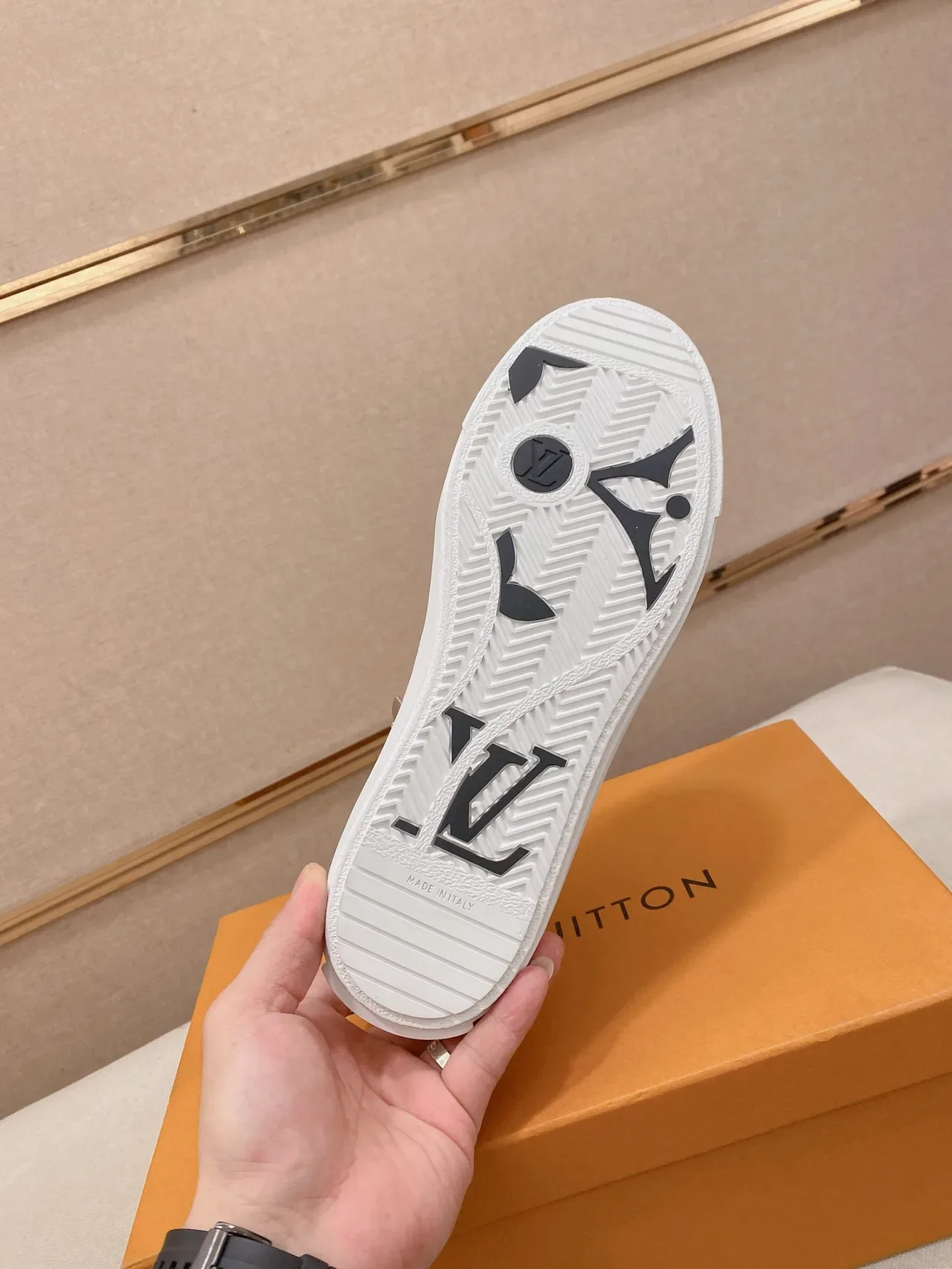 Louis Vuitton White Monogram-Embossed Leather High-Top Slip-On Lifestyle Sneakers 2
