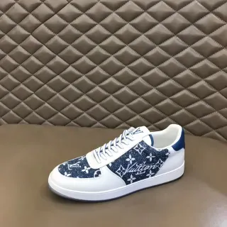 Louis Vuitton Zapatillas Lifestyle Blanco Navy Low-Top con estampado de monograma