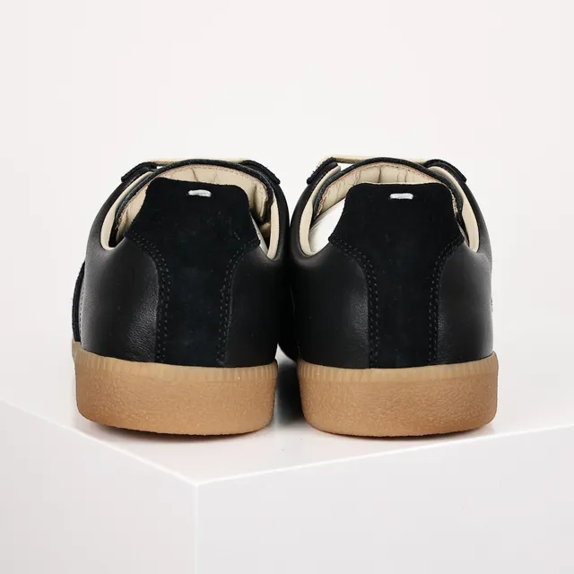 Maison Margiela Negro y Beige Panelado en Ante y Cuero Superior, Cordones de Contraste Crema, Sneakers Lifestyle 8