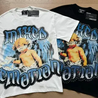 Mixed Emotion Graphic Print Crew Neck T-Shirt