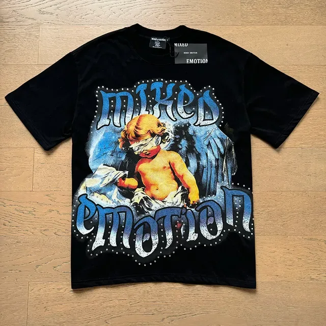 Mixed Emotion Graphic Print Crew Neck T-Shirt 3