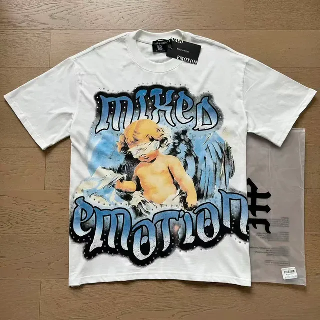 Mixed Emotion Graphic Print Crew Neck T-Shirt 7