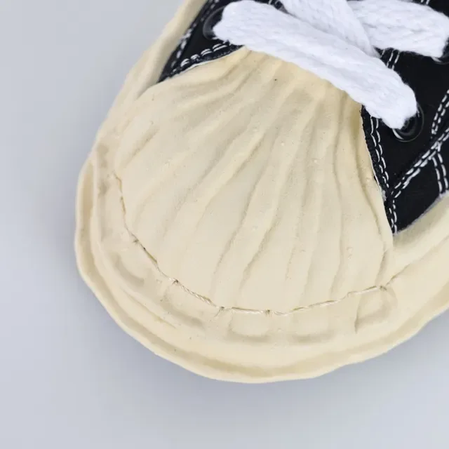 MM6 Maison Margiela काला भूरा डी-कंस्ट्रक्शन स्कल्प्टेड मिडसोल लाइफस्टाइल स्नीकर्स 5