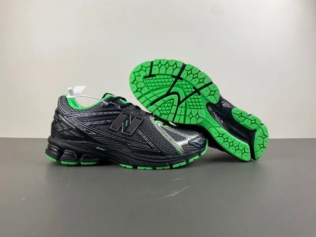 New Balance 1080 Black and Lime Green Running Shoes 12
