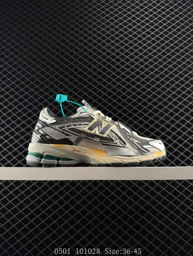 New Balance 1906R Gris Noir Crème Vert Style de vie Baskets 6