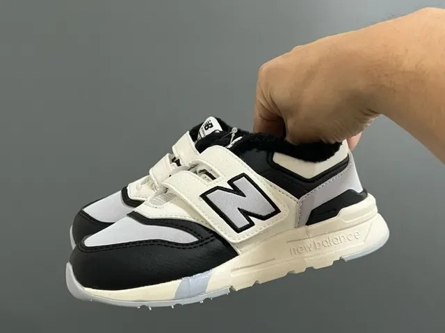 New Balance 327 أسود أبيض Velcro حزام إغلاق ناعم مبطن ياقة أسلوب حياة أحذية رياضية 4