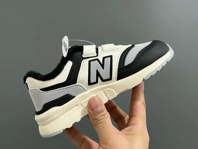 New Balance 327 أسود أبيض Velcro حزام إغلاق ناعم مبطن ياقة أسلوب حياة أحذية رياضية 8