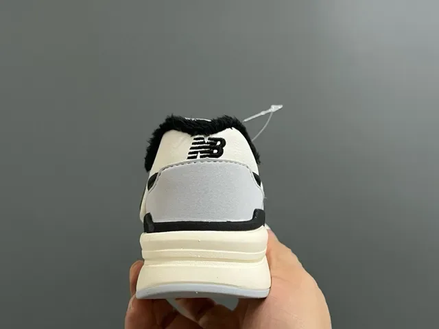 New Balance 327 أسود أبيض Velcro حزام إغلاق ناعم مبطن ياقة أسلوب حياة أحذية رياضية 9