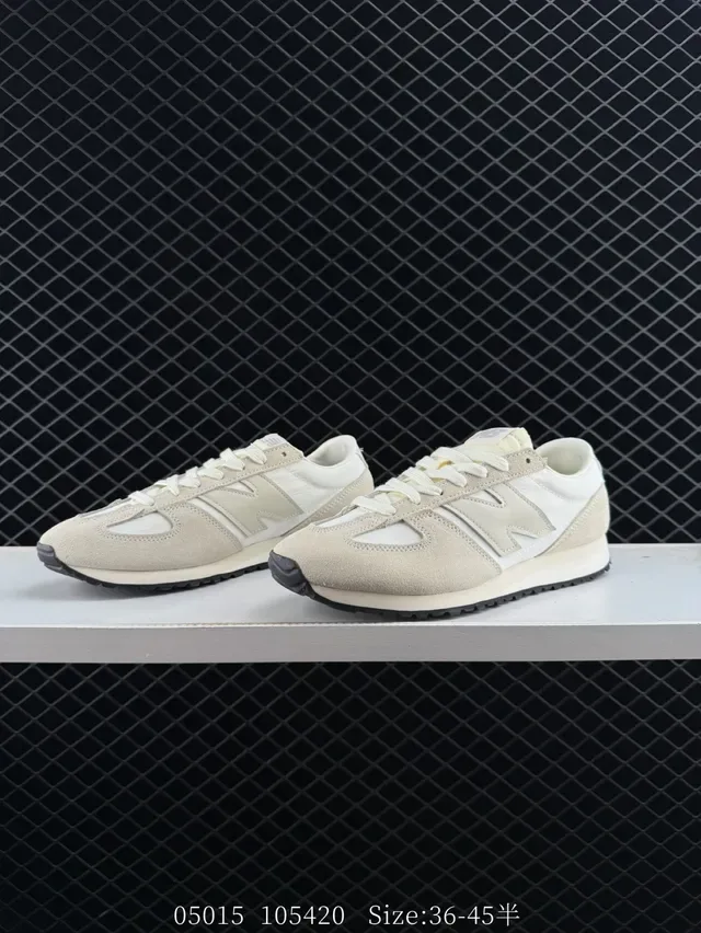 New Balance 471 bege camurça em camadas tecido retrô lifestyle tênis 4