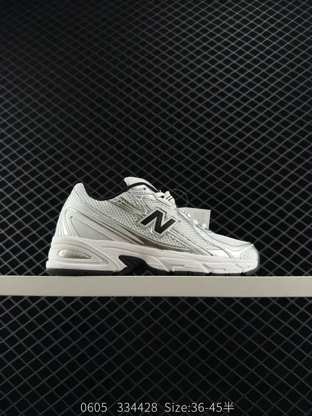 New Balance 740 Series Tênis Lifestyle Retro Branco e Preto 6