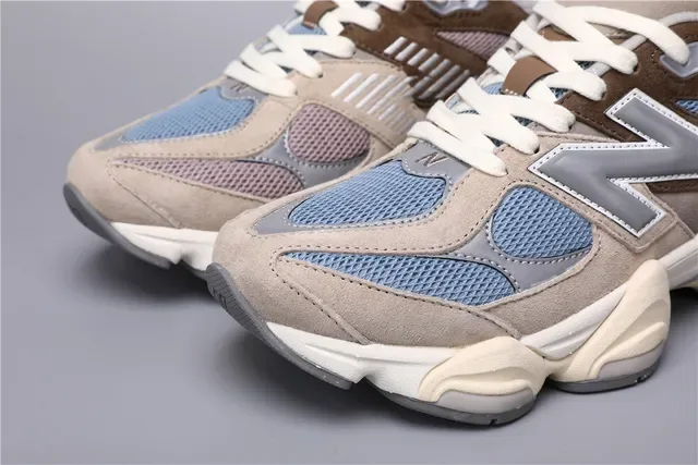New Balance 9060 Beige Brown Blue Lifestyle Sneakers 4