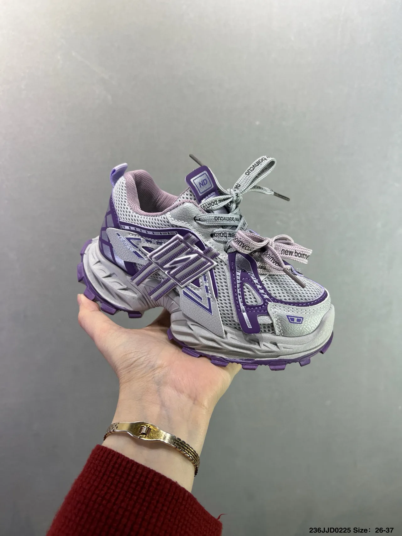 New Balance 9060 Baskets Chunky Gris Violet 4