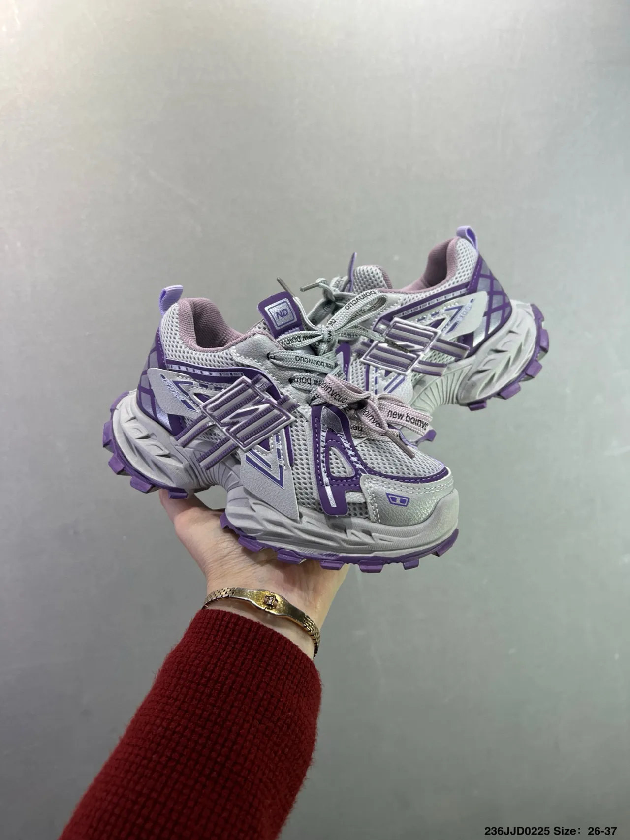 New Balance 9060 Baskets Chunky Gris Violet 7