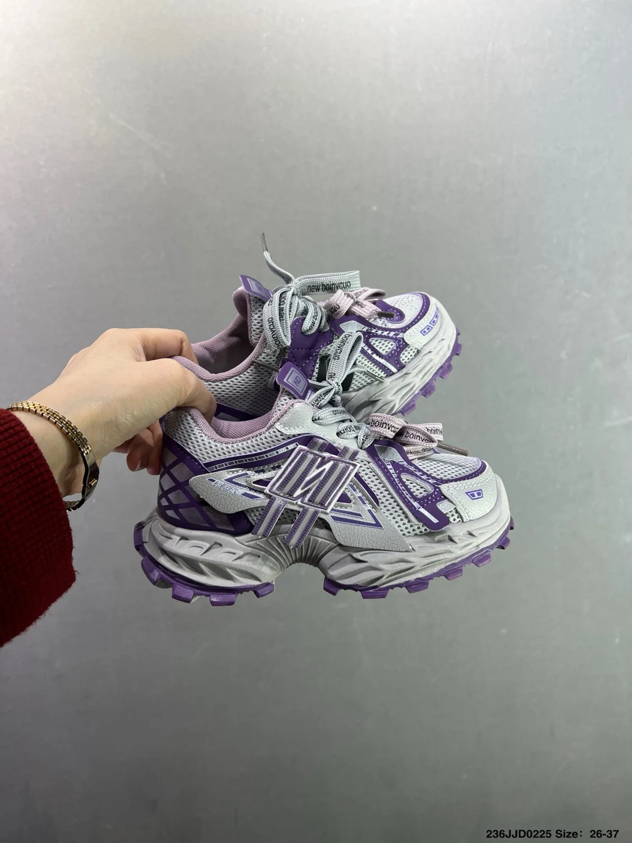 New Balance 9060 Baskets Chunky Gris Violet 8